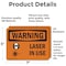 Signmission Radiation & Laser Sign, 5 in H x 7 in W, Vinyl Decal, Rectangle OS-2PACK-WS-D-57-L-12231 - alternate 5